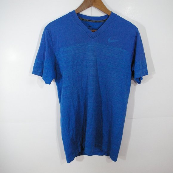 Nike Pro Training Mens Dri-Fit T-Shirt Sz S Short Sleeve Athletic V-Neck